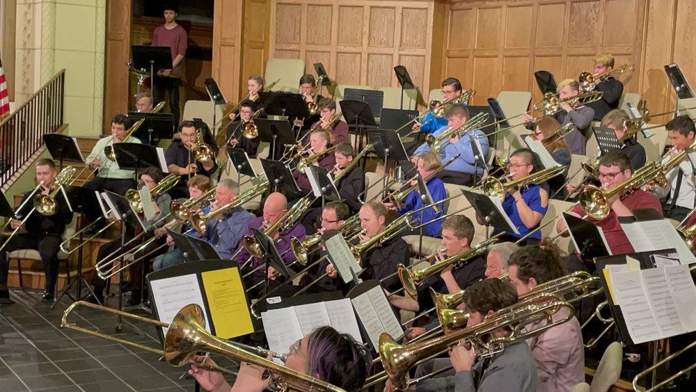 CTF 2022 trombonists playing together